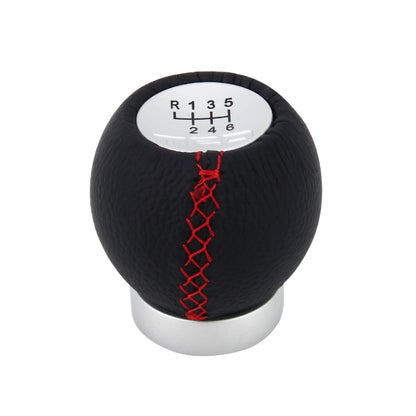 Universal Car Modified Shifter Black Leather Lever Manual 6-Speed Gear Shift Knob - Shift Knob by PMC Jewellery | Online Shopping South Africa | PMC Jewellery | Buy Now Pay Later Mobicred