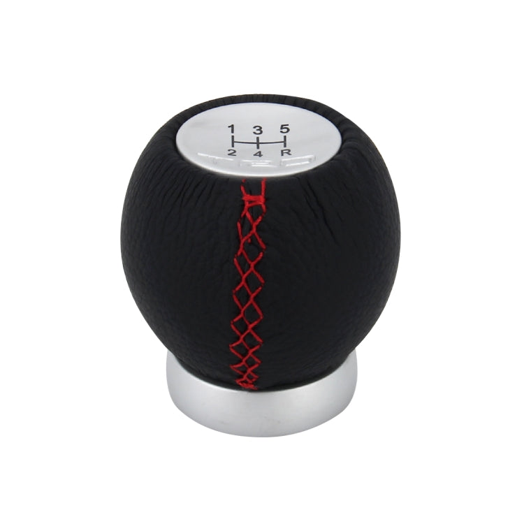 Universal Car Modified Shifter Black Leather Lever Manual 5-Speed Gear Shift Knob Adapter - Shift Knob by PMC Jewellery | Online Shopping South Africa | PMC Jewellery | Buy Now Pay Later Mobicred