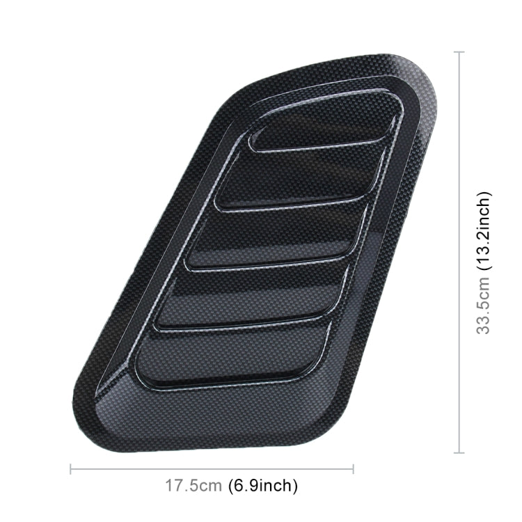 2 PCS Car Auto Carbon Fiber Texture Decorative Air Flow Intake Scoop Turbo Bonnet Vent Cover Hood - Decorative Sticker by PMC Jewellery | Online Shopping South Africa | PMC Jewellery | Buy Now Pay Later Mobicred