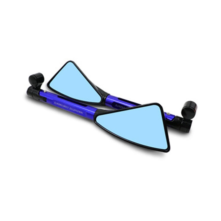 2 PCS Motorcycle Parts CNC Technology Aluminum Alloy Rearview Mirror Side Mirror(Blue) - Side Mirrors by PMC Jewellery | Online Shopping South Africa | PMC Jewellery | Buy Now Pay Later Mobicred