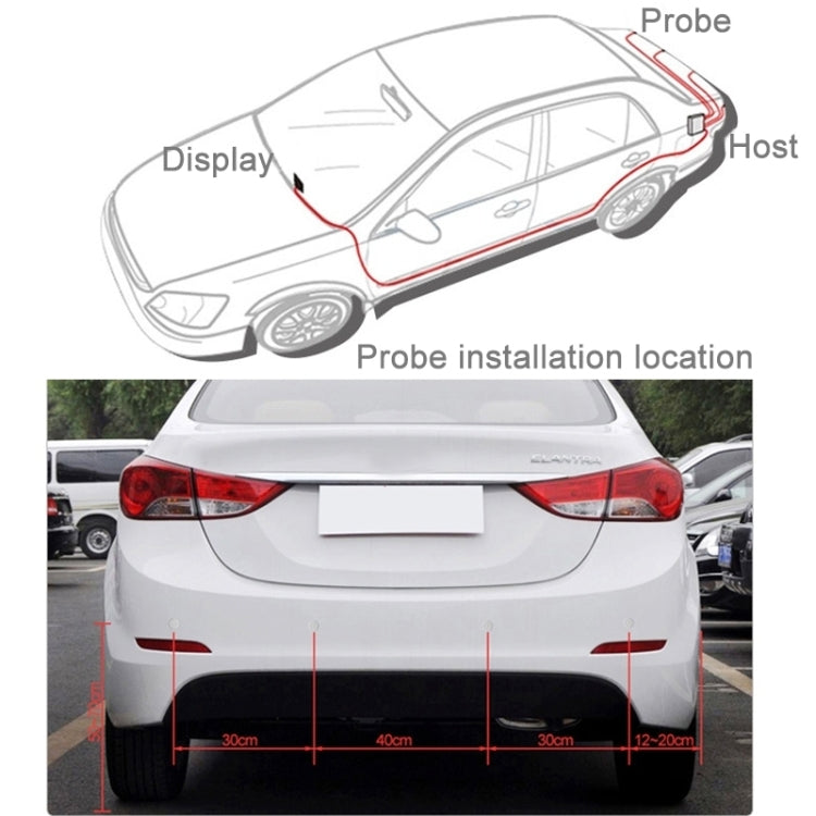 Car Buzzer Reverse Backup Radar System - Premium Quality 4 Parking Sensors Car Reverse Backup Radar System with LCD Display(Brown) - Radar Detectors by PMC Jewellery | Online Shopping South Africa | PMC Jewellery | Buy Now Pay Later Mobicred