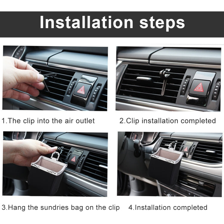 Universal Car Air Vent Mount Outlet Storage Box Case Bag Pouch Phone Holder - Car Drink Holders by PMC Jewellery | Online Shopping South Africa | PMC Jewellery | Buy Now Pay Later Mobicred