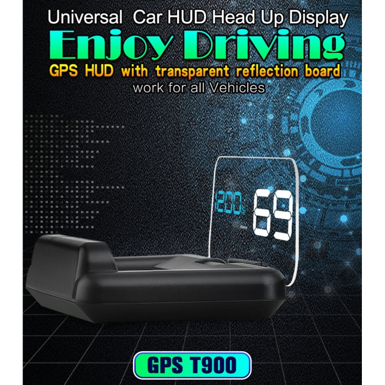 T900 Car GPS HUD Virtual HD Reflection Board Head-up Display, Speed & Driving Distance / Time Display, Over Speed & Voltage & Low Voltage Alarm, Fatigue Driving - Head Up Display System by PMC Jewellery | Online Shopping South Africa | PMC Jewellery | Buy Now Pay Later Mobicred