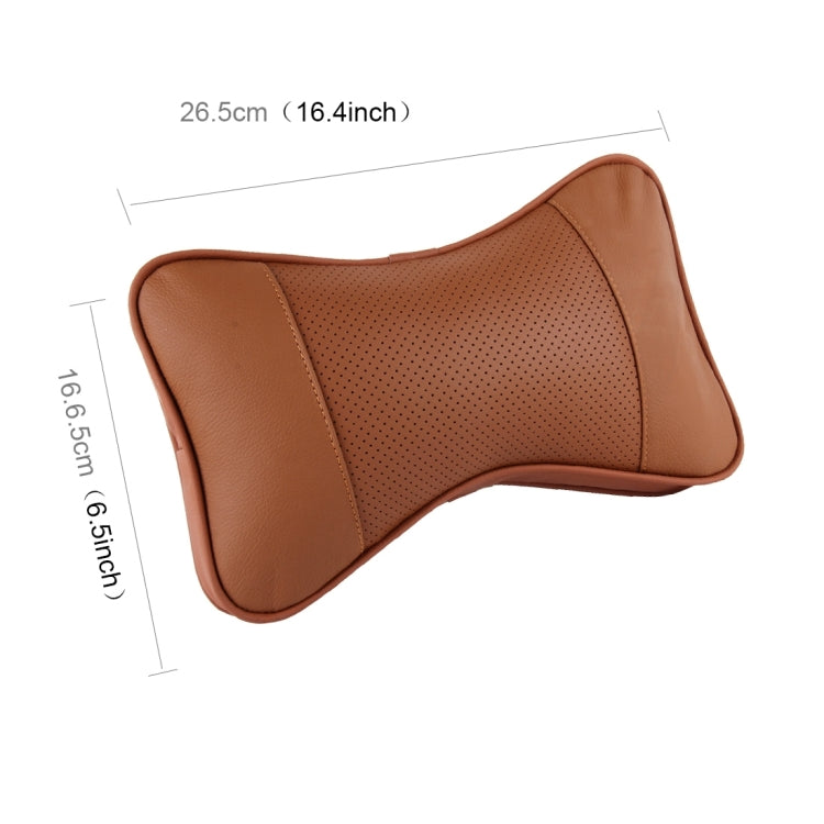 2 PCS MLC-06 Car Neck Pillow Soft Version Lovely Breathe Car Auto Head Neck Rest Cushion Headrest Pillow Pad (Brown) - Seat Accessories by PMC Jewellery | Online Shopping South Africa | PMC Jewellery | Buy Now Pay Later Mobicred