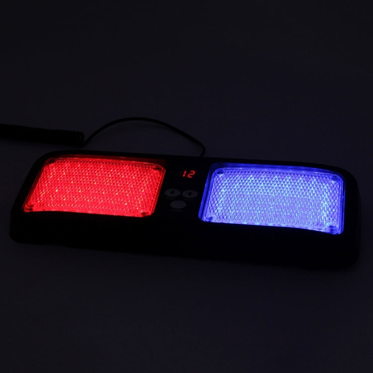 High qulaity DC 12V,9W LED Waterproof Car Sunshade Red Light And Blue Light Warning Lights Strobe Emergency Lights Flashing Light with 12 Kinds Flash Patterns - Warning Lights by PMC Jewellery | Online Shopping South Africa | PMC Jewellery | Buy Now Pay Later Mobicred