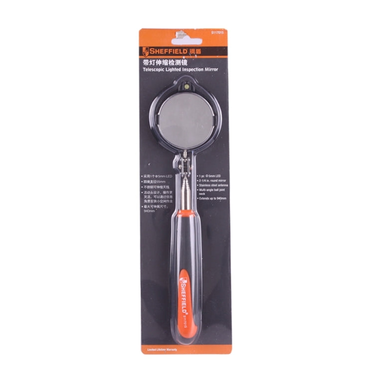 Retractable Vehicle Car Chassis Telescoping Inspection Mirror with 1 PCS 3mm LED Light, Mirror Diameter: 32mm, Max Expanding Length: 905mm - Electronic Test by PMC Jewellery | Online Shopping South Africa | PMC Jewellery | Buy Now Pay Later Mobicred