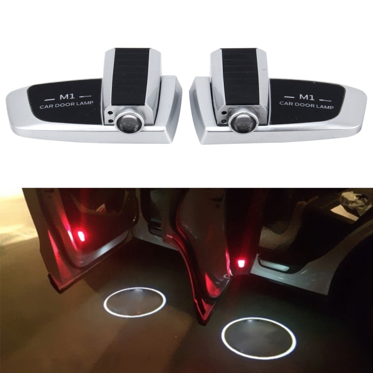 2 PCS Intelligent Induction HD Projection Car Door Welcome Lamp Display Logo for Land Rover(Silver) - Door Lights by PMC Jewellery | Online Shopping South Africa | PMC Jewellery | Buy Now Pay Later Mobicred