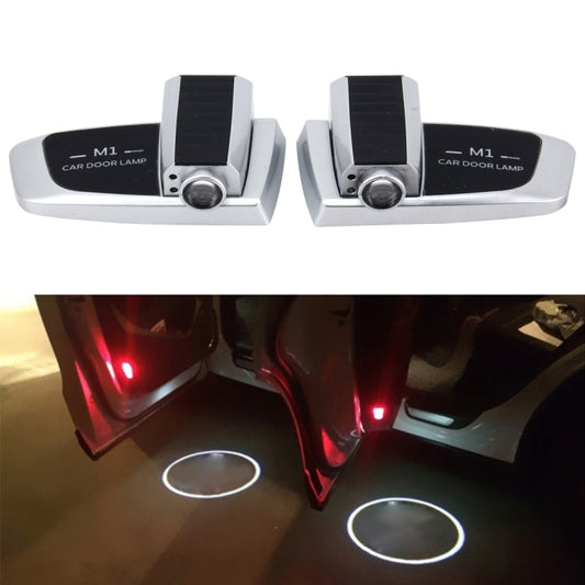 2 PCS Intelligent Induction HD Projection Car Door Welcome Lamps Display Logo for Porsche(Silver) - Door Lights by PMC Jewellery | Online Shopping South Africa | PMC Jewellery | Buy Now Pay Later Mobicred