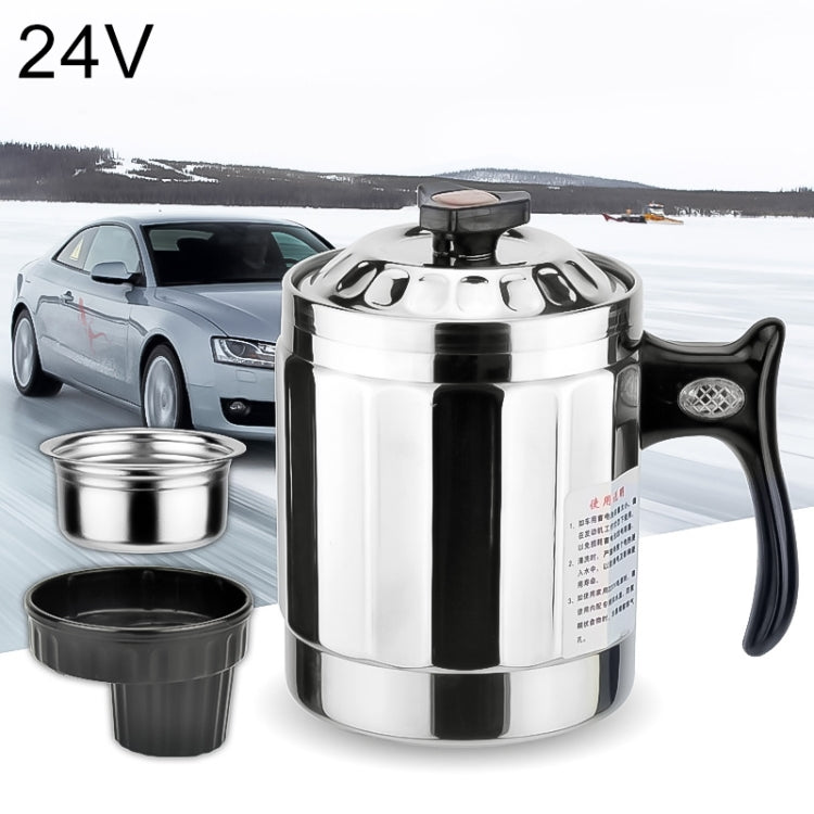 Universal DC 24V Stainless Steel Car Electric Kettle Heated Mug Heating Cup with Charger Cigarette Lighter for Car and Family, Capacity: 1000ML - Heating Cups by PMC Jewellery | Online Shopping South Africa | PMC Jewellery | Buy Now Pay Later Mobicred