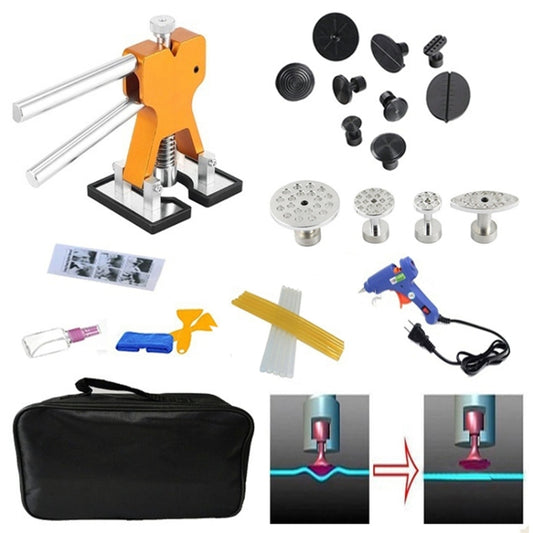 29 in 1 Auto Car Dent Lifter-Glue Puller Aluminium Alloy Tab Bodywork Repair Tools Kit, with 20W Glue Gun, US Plug or EU Plug - Hand Tool Sets by PMC Jewellery | Online Shopping South Africa | PMC Jewellery | Buy Now Pay Later Mobicred