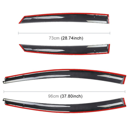 4 PCS Window Sunny Rain Visors Awnings Sunny Rain Guard for Honda Fit 2014-2018 Version Third Generation Hatchback - Window Foils & Solar Protection by PMC Jewellery | Online Shopping South Africa | PMC Jewellery | Buy Now Pay Later Mobicred