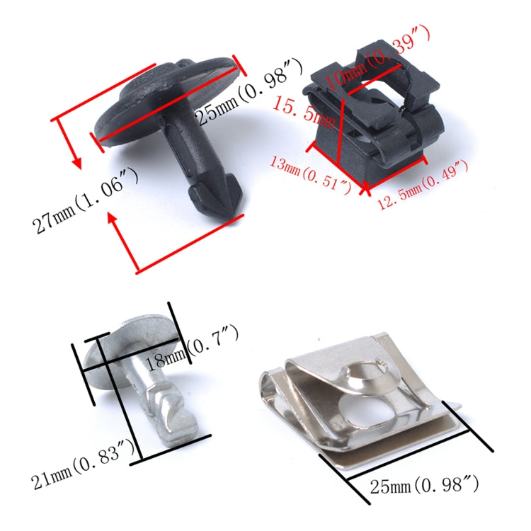 20 Sets Under Engine / Gearbox Cover Fixing Fitting Clips & Screw Kit for Audi / Volkswagen - Nuts & Bolts by PMC Jewellery | Online Shopping South Africa | PMC Jewellery