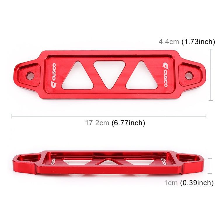 Universal Car Short Stainless Steel Battery Tie Down Clamp Bracket, Size: 17.2 x 4.4 x 1cm(Red) - Booster Cable & Clip by PMC Jewellery | Online Shopping South Africa | PMC Jewellery