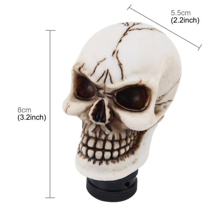 Universal Skull Head Shape ABS Manual or Automatic Gear Shift Knob  with Three Rubber Covers Fit for All Car(White) - Shift Knob by PMC Jewellery | Online Shopping South Africa | PMC Jewellery | Buy Now Pay Later Mobicred