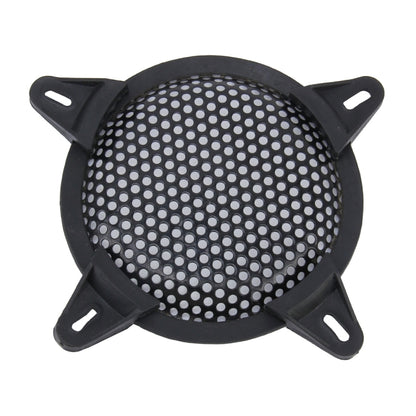 5 inch Car Auto Metal Mesh Black Round Hole Subwoofer Loudspeaker Protective Cover Mask Kit with Fixed Holder - Car Amplifiers by PMC Jewellery | Online Shopping South Africa | PMC Jewellery