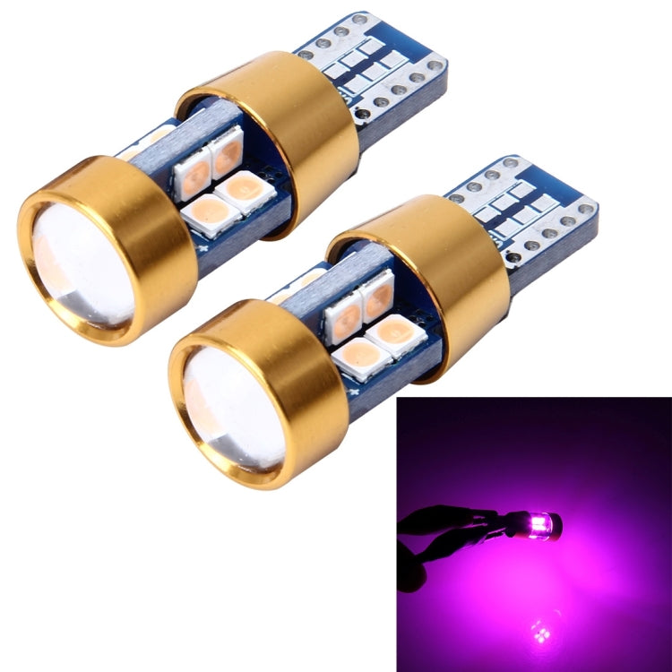 2 PCS T10 3W Error-Free Car Clearance Light with 19 SMD-3030 LED Lamp, DC 12V (Pink Light) - Clearance Lights by PMC Jewellery | Online Shopping South Africa | PMC Jewellery | Buy Now Pay Later Mobicred