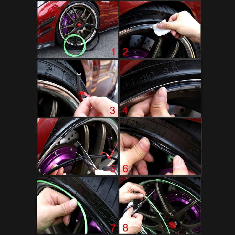 Universal Decorative Scratchproof Stickup 4×2M Flexible Car Wheel Hub Trim Mouldings Shining Decoration Strip with Protective Bottom Slot(Red) - Decorative Strip by PMC Jewellery | Online Shopping South Africa | PMC Jewellery | Buy Now Pay Later Mobicred