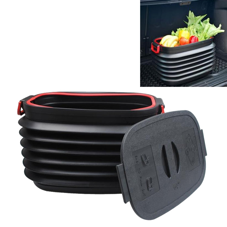 37L Car Collapsible Plastic Organizer Bin with Lid for Camping and Outdoor - Stowing Tidying by PMC Jewellery | Online Shopping South Africa | PMC Jewellery | Buy Now Pay Later Mobicred