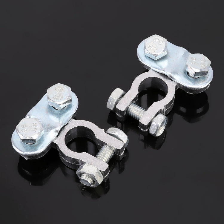 2 PCS Positive and Negative Car U Shape Metal Battery Connectors Terminals Clamps Clips, S Size, Inner Diameter: 12mm - Booster Cable & Clip by PMC Jewellery | Online Shopping South Africa | PMC Jewellery