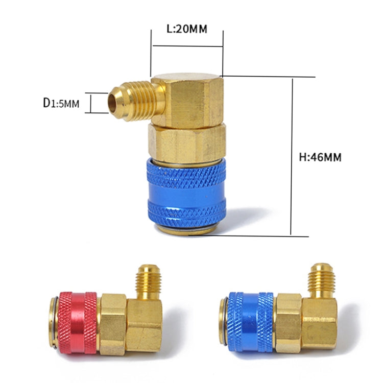 Car Air Conditioning Fluorine 90 Degree Quick Joints - Engine Fittings by PMC Jewellery | Online Shopping South Africa | PMC Jewellery