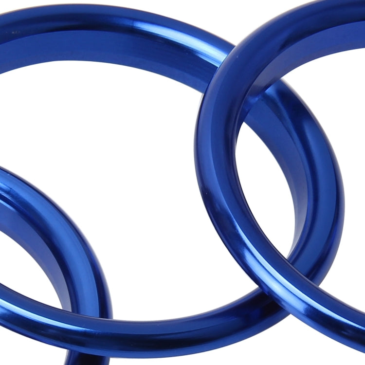 4 PCS Car Outlet Decorative Rings Aluminum Alloy Air Outlet Chrome Trim Ring Car Dashboard  Air Vents Cover Sticker Decoration for Audi A3(Blue) - Decoration Rings by PMC Jewellery | Online Shopping South Africa | PMC Jewellery | Buy Now Pay Later Mobicred