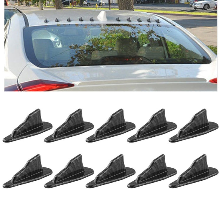 10 PCS Universal Car Carbon Fiber Shark Fin Diffuser Vortex Generator Roof Spoiler - Decorative Sticker by PMC TechLife | Online Shopping South Africa | PMC TechLife | Buy Now Pay Later Mobicred