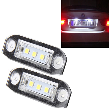 2 PCS License Plate Light with 3  SMD-5050 Lamps for Volvo,2W 120LM,6000K, DC12V(White Light) - License Plate Lights by PMC Jewellery | Online Shopping South Africa | PMC Jewellery | Buy Now Pay Later Mobicred