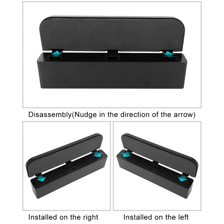 Universal Car Multi-functional Charger Console Side Pocket Seat Gap Side Storage Box, with 2 USB Ports(Black) - Stowing Tidying by PMC Jewellery | Online Shopping South Africa | PMC Jewellery | Buy Now Pay Later Mobicred