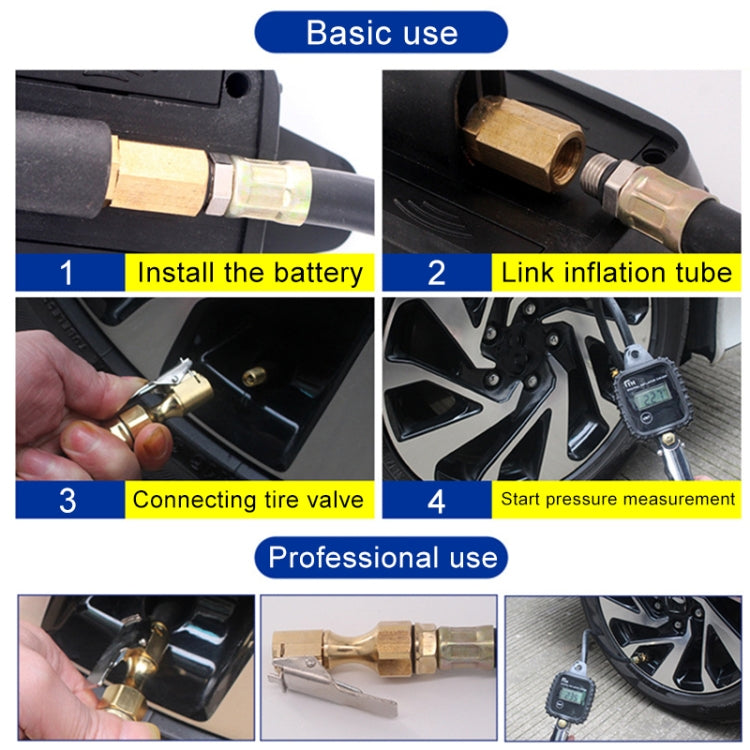 Car Multi-functional Digital LCD Display Tire Air Pressure Inflator Gauge Vehicle Tester Inflation Monitoring - Tire Pressure Gauges by PMC Jewellery | Online Shopping South Africa | PMC Jewellery | Buy Now Pay Later Mobicred