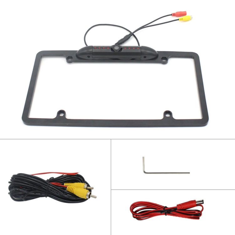 PZ422 America Car License Plate Frame 120 Degree Rear View Camera - Rear View Cameras by PMC Jewellery | Online Shopping South Africa | PMC Jewellery | Buy Now Pay Later Mobicred