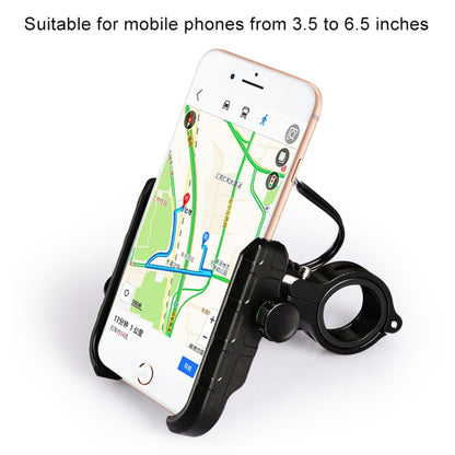 Motorcycles / Bicycle USB Charger QC 3.0 Fast Charging Phone Bracket, Suitable for 6-9cm Device(Black) - Holder by PMC Jewellery | Online Shopping South Africa | PMC Jewellery | Buy Now Pay Later Mobicred