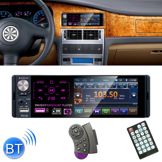 P5130 HD 1 Din 4.1 inch Car Radio Receiver MP5 Player, Support FM & AM & Bluetooth & TF Card, with Steering Wheel Remote Control - Car MP3 & MP4 & MP5 by PMC Jewellery | Online Shopping South Africa | PMC Jewellery | Buy Now Pay Later Mobicred