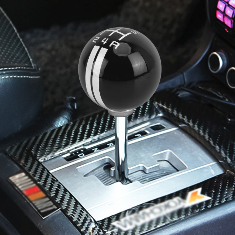 Universal Vehicle Ball Shape Modified Resin Shifter Manual 5-Speed Gear Shift Knob(Black White) - Shift Knob by PMC Jewellery | Online Shopping South Africa | PMC Jewellery | Buy Now Pay Later Mobicred