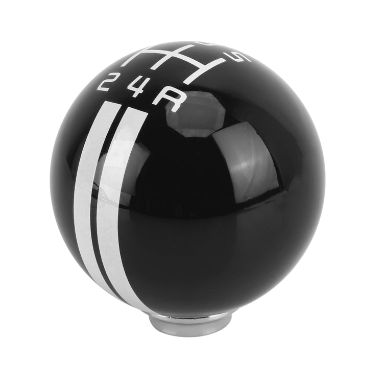 Universal Vehicle Ball Shape Modified Resin Shifter Manual 5-Speed Gear Shift Knob(Black White) - Shift Knob by PMC Jewellery | Online Shopping South Africa | PMC Jewellery | Buy Now Pay Later Mobicred