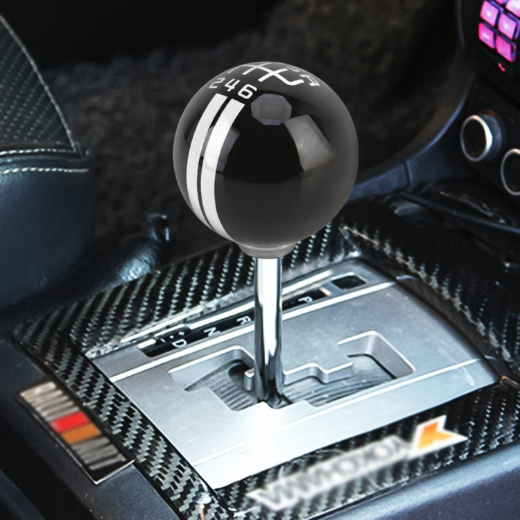 Universal Vehicle Ball Shape Modified Resin Shifter Manual 6-Speed Right-R Gear Shift Knob(Black White) - Shift Knob by PMC Jewellery | Online Shopping South Africa | PMC Jewellery | Buy Now Pay Later Mobicred