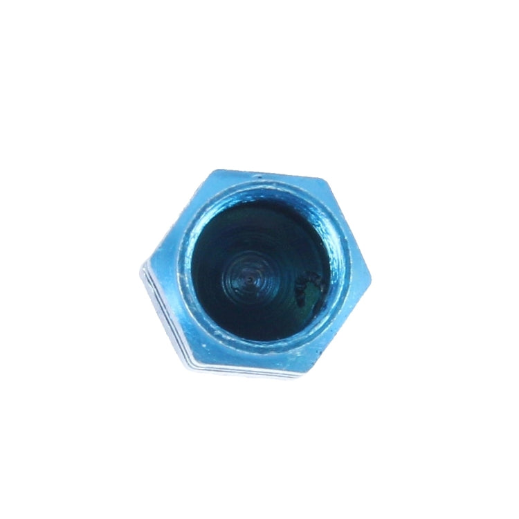 4PCS SA Metal Plated Hexagon Shape Universal Tire Valve Stem Cap(Blue) - Tire Valve Caps by PMC TechLife | Online Shopping South Africa | PMC TechLife | Buy Now Pay Later Mobicred
