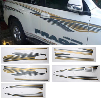 5 PCS SUV Body Decorative Strip Brand Car Streamline Shining Sticker for Toyota Prado 2010 Version - Decorative Sticker by PMC Jewellery | Online Shopping South Africa | PMC Jewellery | Buy Now Pay Later Mobicred