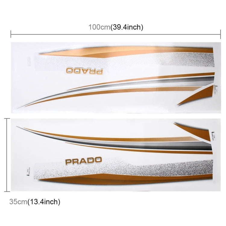 4 PCS SUV Body Decorative Strip Brand Car Streamline Shining Sticker for Toyota Prado 2014 Version - Decorative Sticker by PMC Jewellery | Online Shopping South Africa | PMC Jewellery | Buy Now Pay Later Mobicred