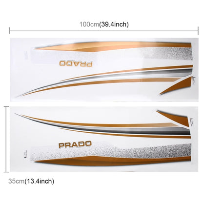 4 PCS SUV Body Decorative Strip Brand Car Streamline Shining Sticker for Toyota Prado 2014 Version - Decorative Sticker by PMC Jewellery | Online Shopping South Africa | PMC Jewellery | Buy Now Pay Later Mobicred