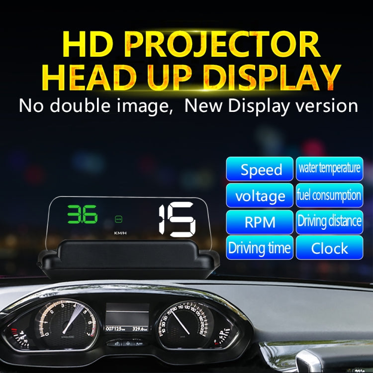 C500 Car HUD Virtual HD Projection Head-up Display, With Adjustable Reflection Board, Speed & RPM & Water Temperature & Oil Consumption & Driving Distance / Time & Voltage Display, Over Speed Alarm, Connect OBD2 Interface(Green) - Head Up Display System by PMC Jewellery | Online Shopping South Africa | PMC Jewellery | Buy Now Pay Later Mobicred