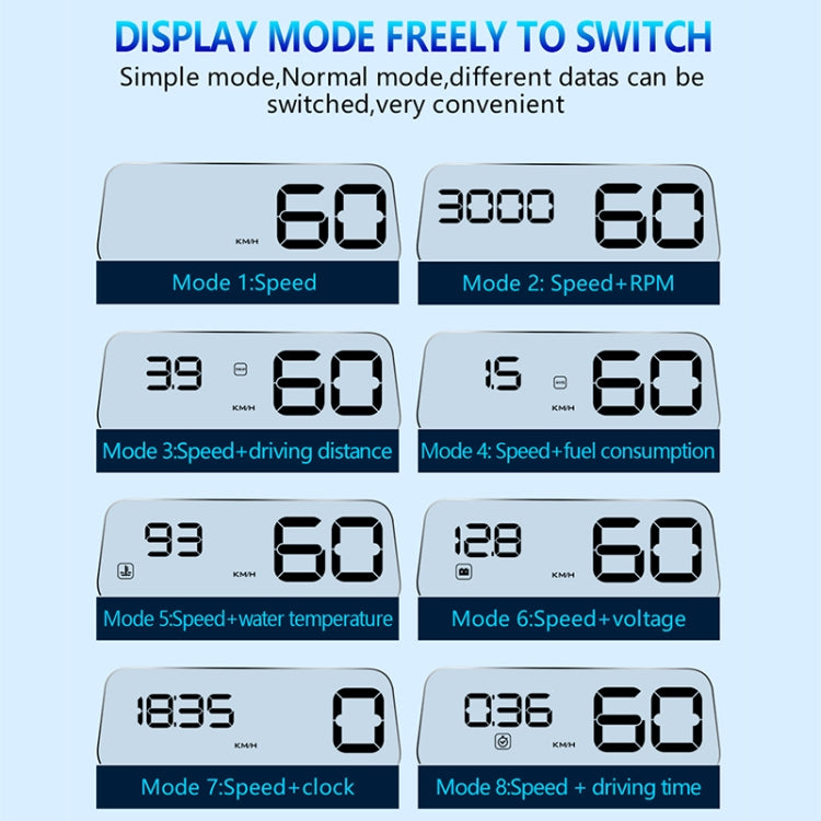 C500 Car HUD Virtual HD Projection Head-up Display, With Adjustable Reflection Board, Speed & RPM & Water Temperature & Oil Consumption & Driving Distance / Time & Voltage Display, Over Speed Alarm, Connect OBD2 Interface(Green) - Head Up Display System by PMC Jewellery | Online Shopping South Africa | PMC Jewellery | Buy Now Pay Later Mobicred