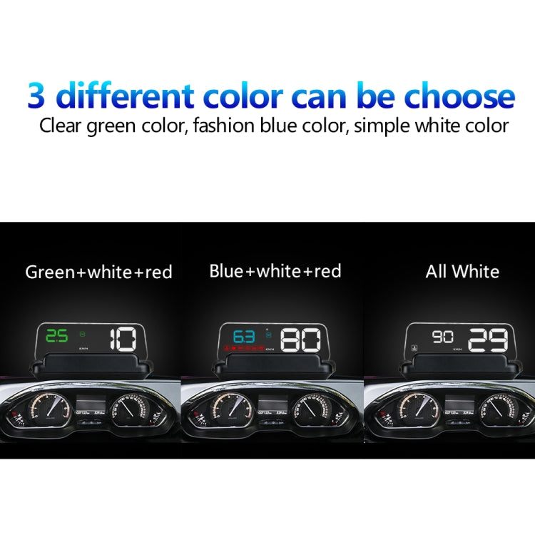 C500 Car HUD Virtual HD Projection Head-up Display, With Adjustable Reflection Board, Speed & RPM & Water Temperature & Oil Consumption & Driving Distance / Time & Voltage Display, Over Speed Alarm, Connect OBD2 Interface(White) - Head Up Display System by PMC Jewellery | Online Shopping South Africa | PMC Jewellery | Buy Now Pay Later Mobicred