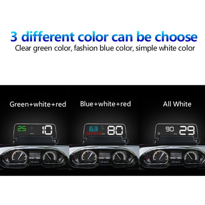 C500 Car HUD Virtual HD Projection Head-up Display, With Adjustable Reflection Board, Speed & RPM & Water Temperature & Oil Consumption & Driving Distance / Time & Voltage Display, Over Speed Alarm, Connect OBD2 Interface(White) - Head Up Display System by PMC Jewellery | Online Shopping South Africa | PMC Jewellery | Buy Now Pay Later Mobicred