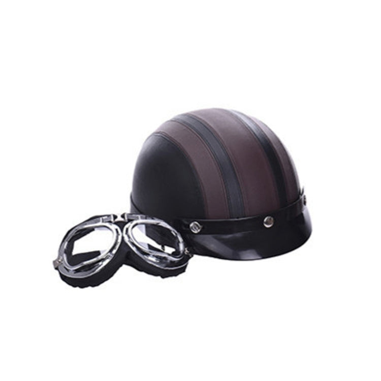 Winter Season Motorcycle Breathable Safty Helmet(Coffee) - Helmets by PMC Jewellery | Online Shopping South Africa | PMC Jewellery | Buy Now Pay Later Mobicred