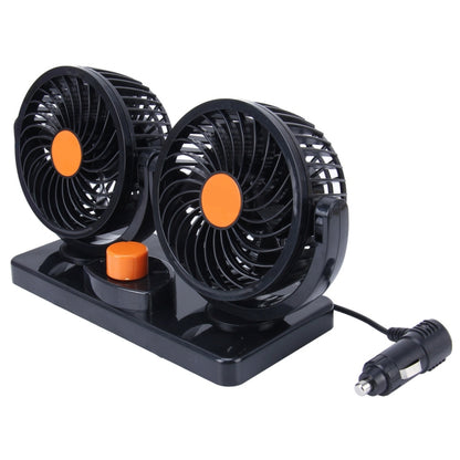 HUXIN HX-T304 10W 360 Degree Adjustable Rotation Two Head Low Noise Mini Electric Car Fan, DC 24V - Heating & Fans by PMC Jewellery | Online Shopping South Africa | PMC Jewellery | Buy Now Pay Later Mobicred