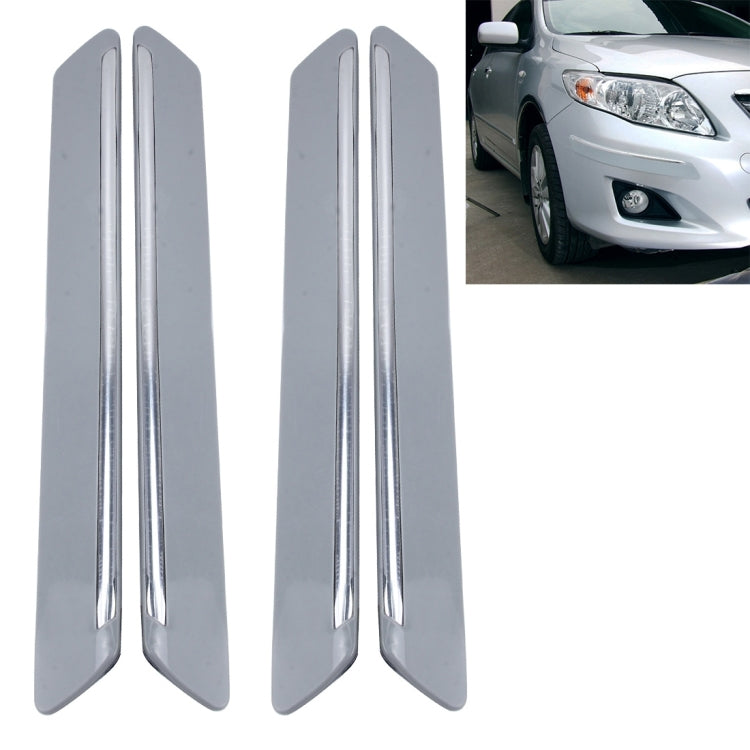 4 PCS Universal Car Auto Plastic Wrap Rubber Front Rear Body Bumper Guard Protector Strip Sticker(Grey) - Anti Collision Sticker by PMC TechLife | Online Shopping South Africa | PMC TechLife | Buy Now Pay Later Mobicred