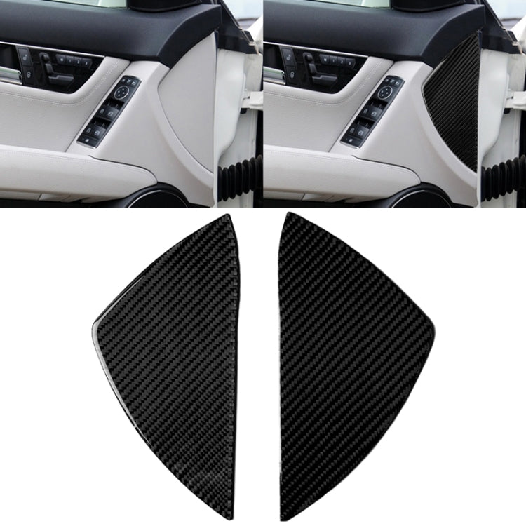 Car Carbon Fiber Front Door Slot Panel Decorative Sticker for Mercedes-Benz W204 C Class 2007-2013 - Car Interior Mouldings by PMC Jewellery | Online Shopping South Africa | PMC Jewellery | Buy Now Pay Later Mobicred