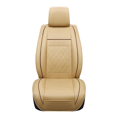 Car Leather Full Coverage Seat Cushion Cover, Standard Version, Only One Seat(Beige) - Seat Accessories by PMC Jewellery | Online Shopping South Africa | PMC Jewellery | Buy Now Pay Later Mobicred