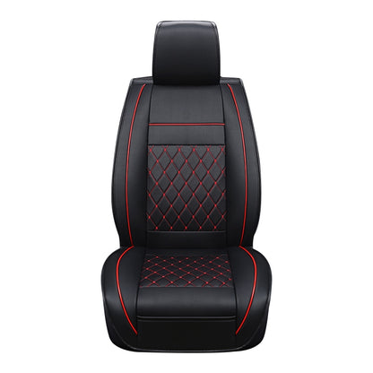 Car Leather Full Coverage Seat Cushion Cover, Luxury Version,Only One Front Seat(Black Red) - Seat Accessories by PMC Jewellery | Online Shopping South Africa | PMC Jewellery | Buy Now Pay Later Mobicred