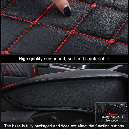 Car Leather Full Coverage Seat Cushion Cover, Luxury Version,Only One Front Seat(Coffee) - Seat Accessories by PMC Jewellery | Online Shopping South Africa | PMC Jewellery | Buy Now Pay Later Mobicred